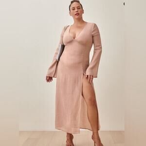 Reformation Dress in Cream Beige Tan Size S